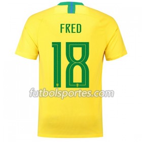 Camisetas Brasil Fred 18 Primera Equipacion Mundial 2018